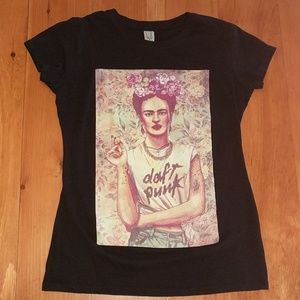 Frida Kahol daft punk t shirt